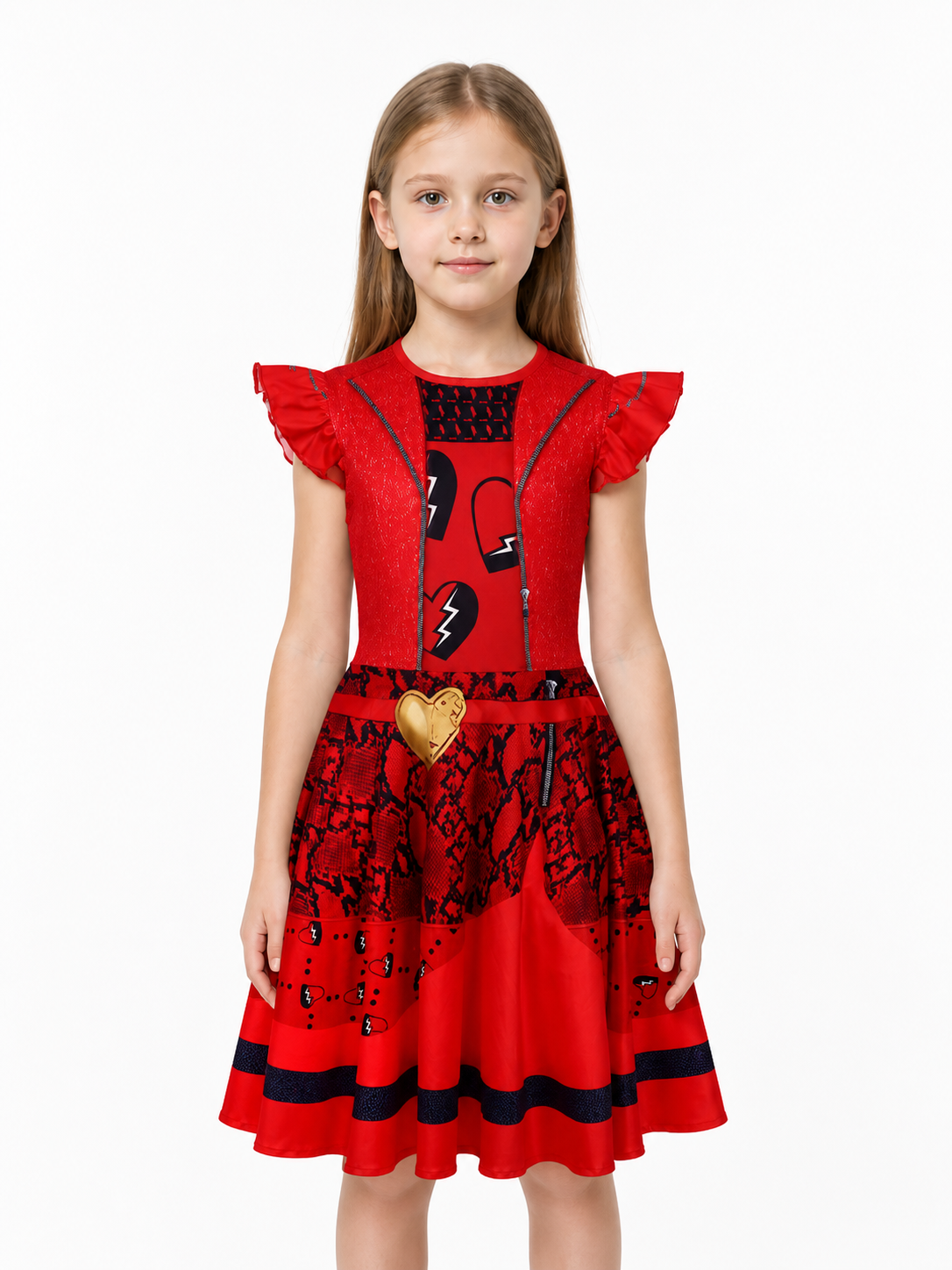 Children's Red Queen Costume Dress for Halloween Costume Dresses detail 2