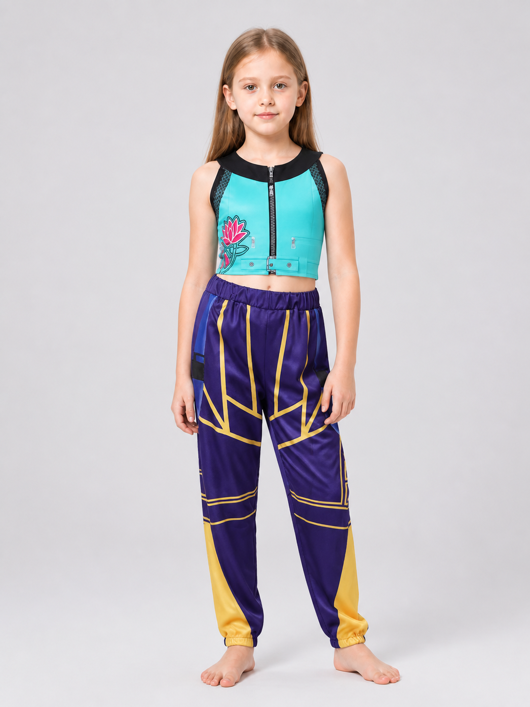 Children's demon hunter costume with a top and pants Costumes detail 3