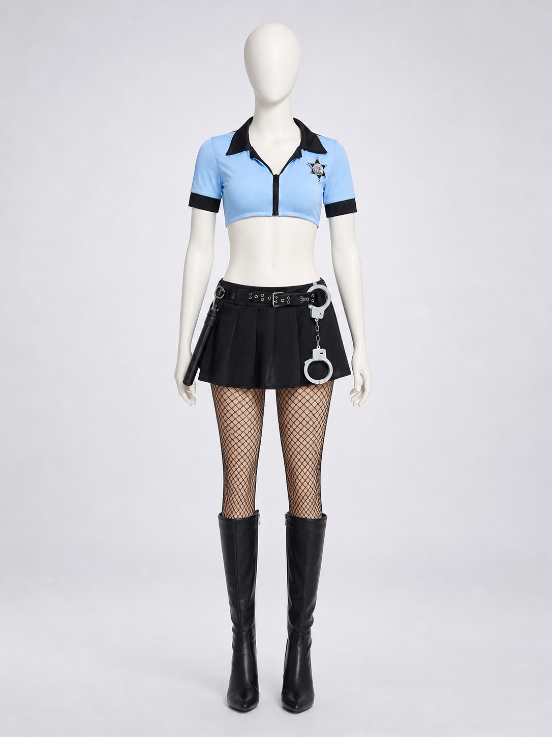 Police Costume for Cosplay, Uniform with Accessories