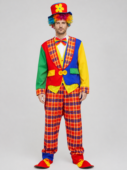Clown Costume, Jacket, Pants, and Hat Costume Headwear detail 3
