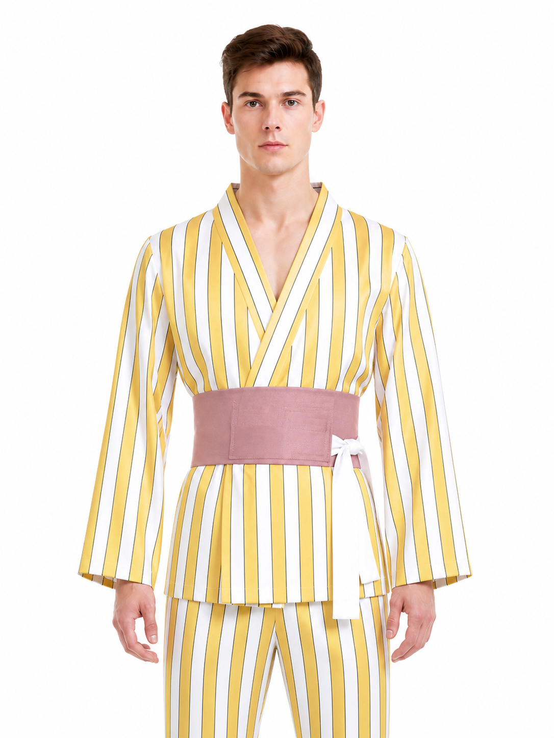 Sanji Wano Cosplay Costume with Striped Jacket Costumes detail 2
