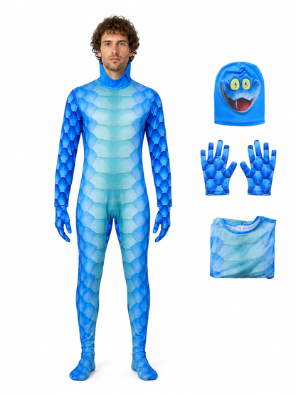 Snake Costume Jumpsuit with Hood and Gloves Costumes detail 3