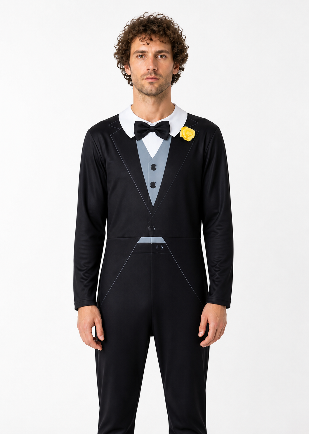 Children’s Cosplay Jumpsuit with Collar and Bow Tie