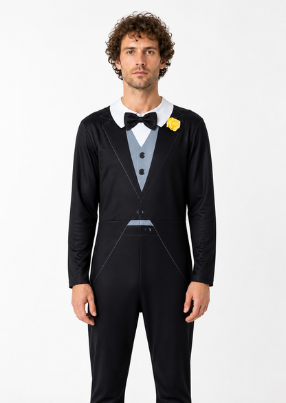 Children’s Cosplay Jumpsuit with Collar and Bow Tie