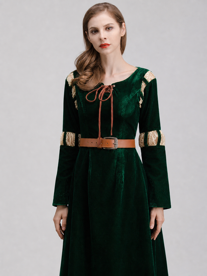 Retro Costume Dress with Gold Court-Style Details