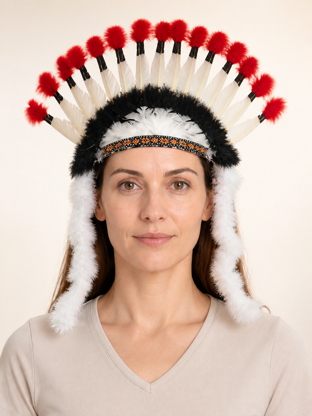 Indian-style carnival headdress with feathers Costumes detail 2