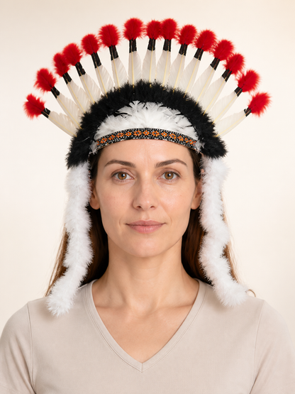 Indian-style carnival headdress with feathers Costumes detail 2