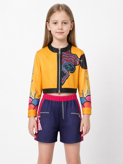 Orange Cosplay Costume with Jacket and Shorts Costumes detail 3