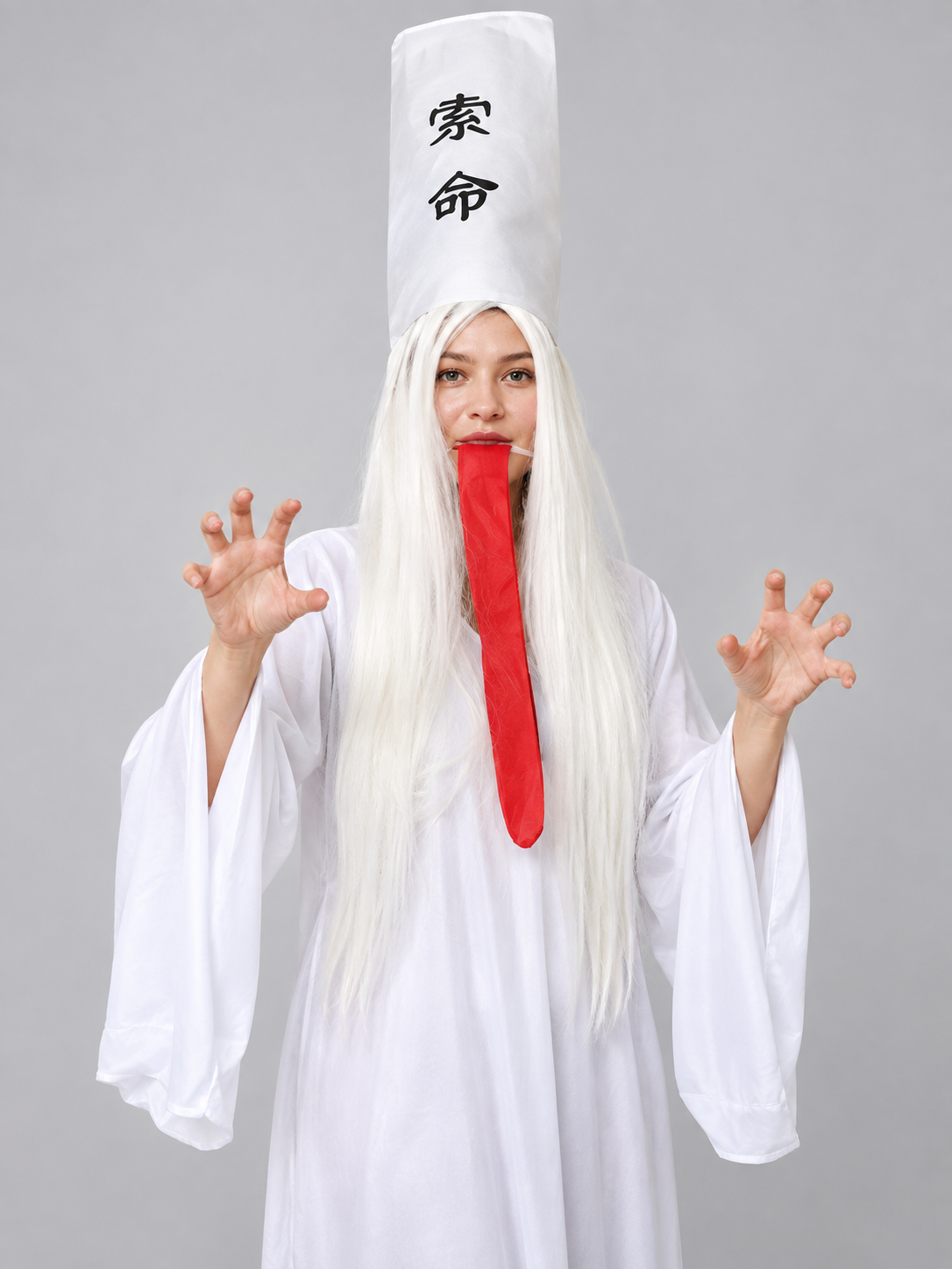 White Carnival Costume for a Ghost Character Costumes detail 2