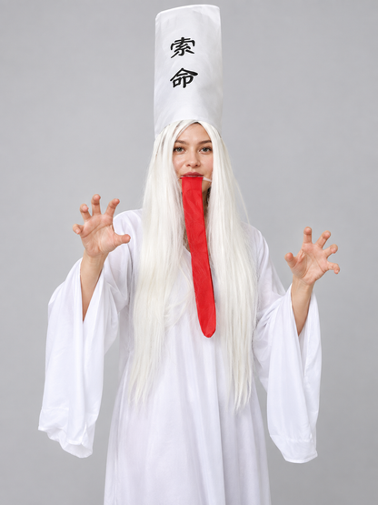 White Carnival Costume for a Ghost Character Costumes detail 2