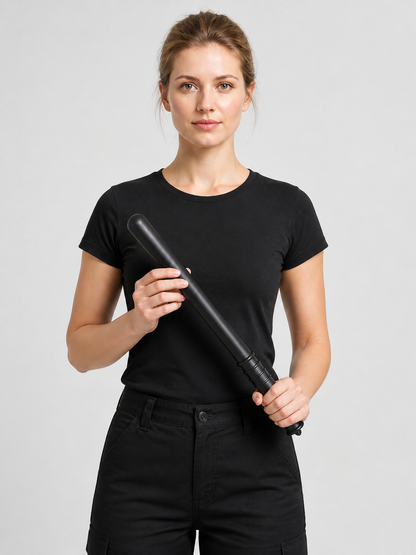 Black Telescopic Baton with Non-Slip Grip product detail 3