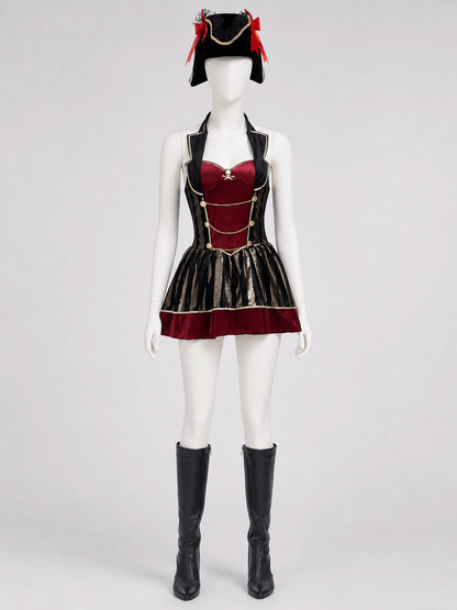 Pirate-Style Carnival Dress with Decorative Details Costume Dresses detail 3