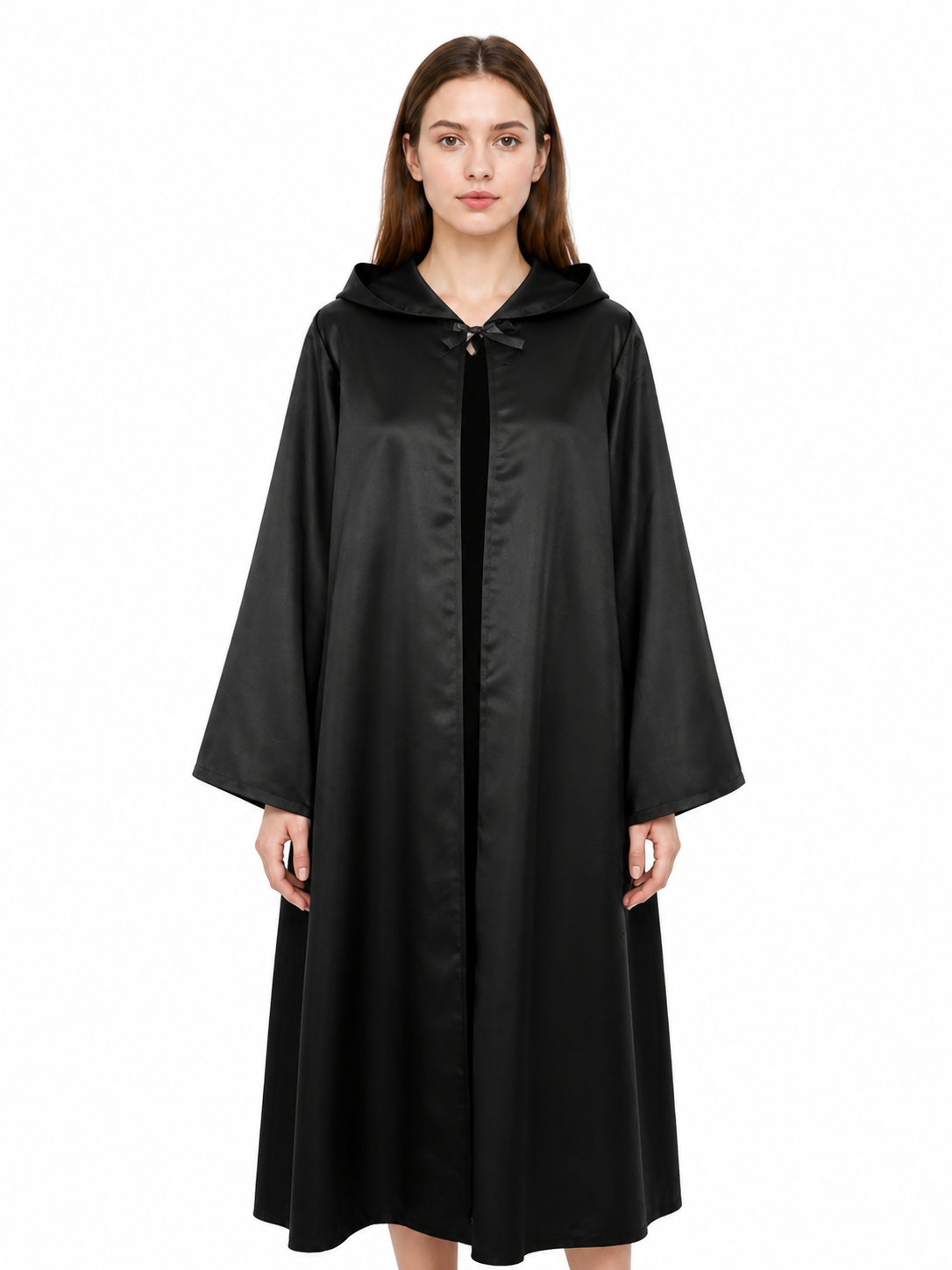 Hooded Cloak with Wide Sleeves