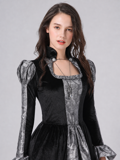 Gothic Vampire Dress with a Full Skirt