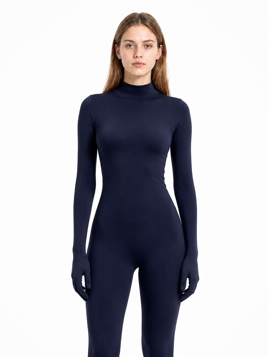 Jumpsuit with Covered Hands and Feet, Dark Blue