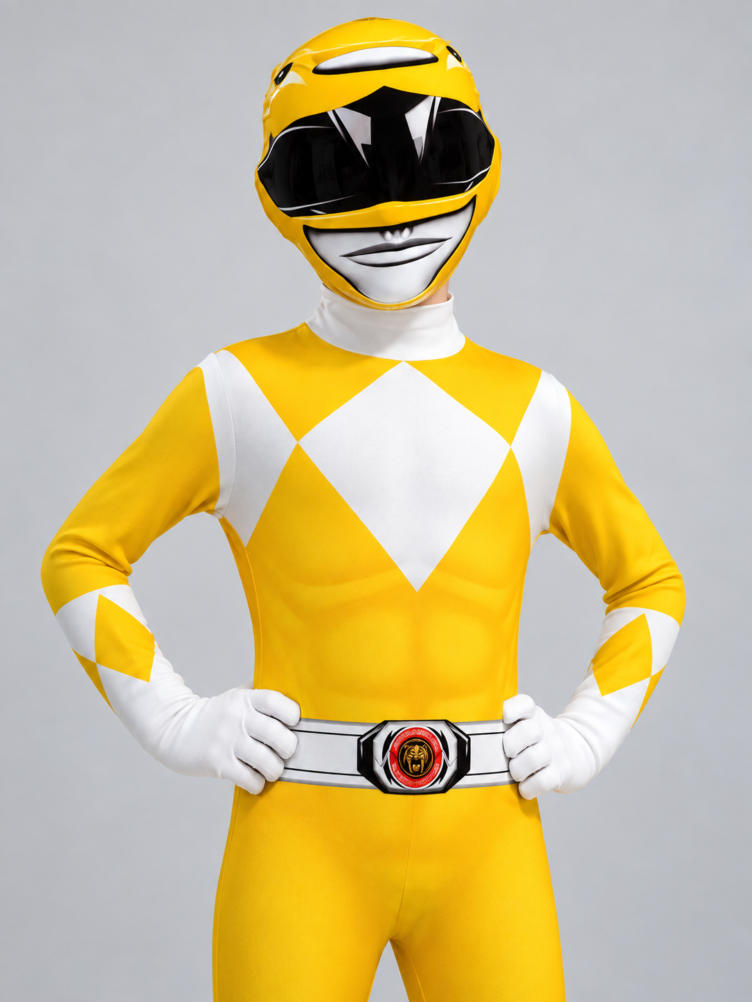 Kids' Carnival Jumpsuit Costume Yellow with Helmet