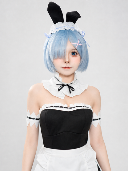 Maid Costume with Ears and White Apron