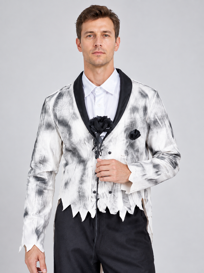 Halloween Vampire Costume: Jacket, Shirt, Pants, Brooch