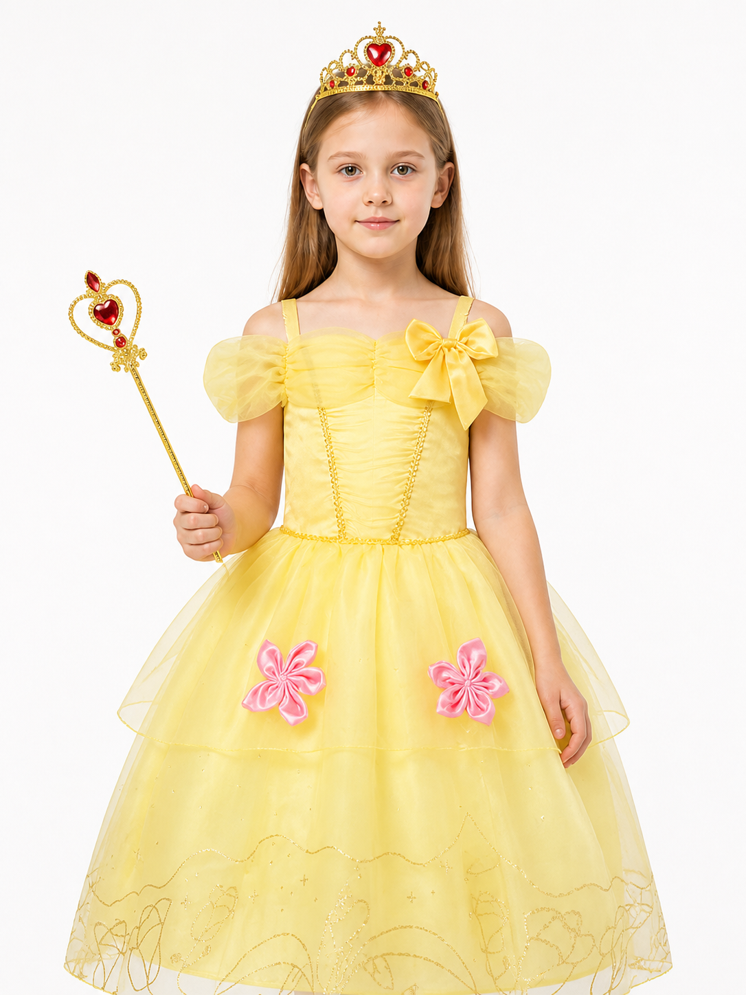 Princess Dress with Crown and Magic Wand Costume Dresses detail 3