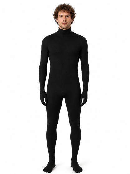 Black Hooded Jumpsuit for Stage Performances product detail 3