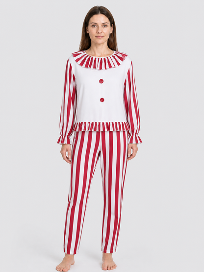 Clown Cosplay Costume, Red and White, 2-Piece Costumes detail 3