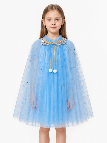 Children's Halloween Cape with Sequins and Stars Costume Capes detail 3
