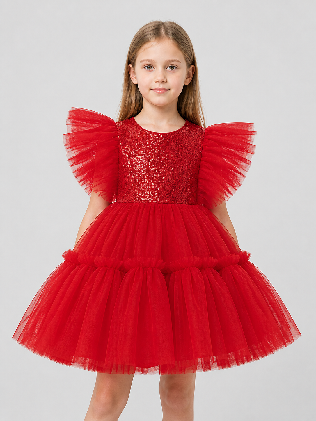 Holiday Dress with Sequins and Full Skirt Costume Dresses detail 3
