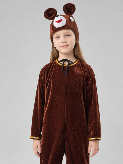 Bear Carnival Costume: Hooded Jumpsuit
