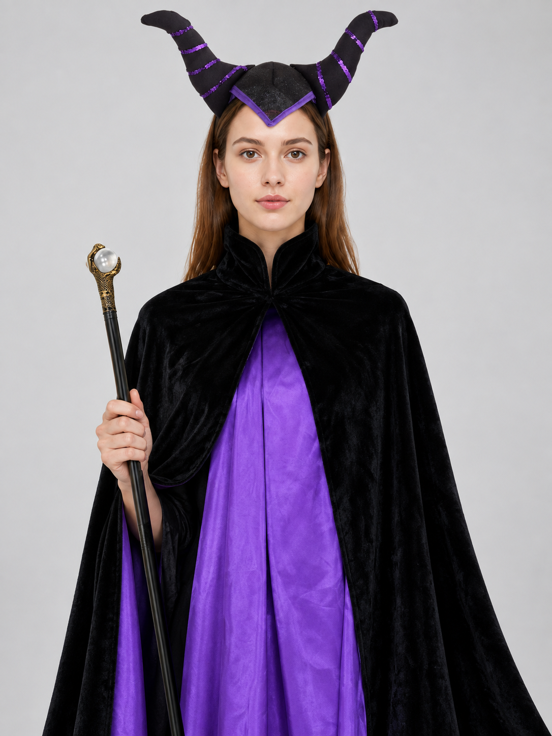 Carnival Costume with Cape and Horned Headband Costume Capes detail 2