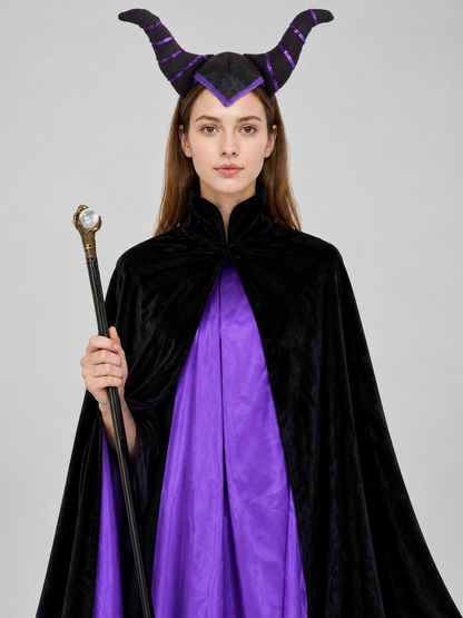 Carnival Costume with Cape and Horned Headband Costume Capes detail 2