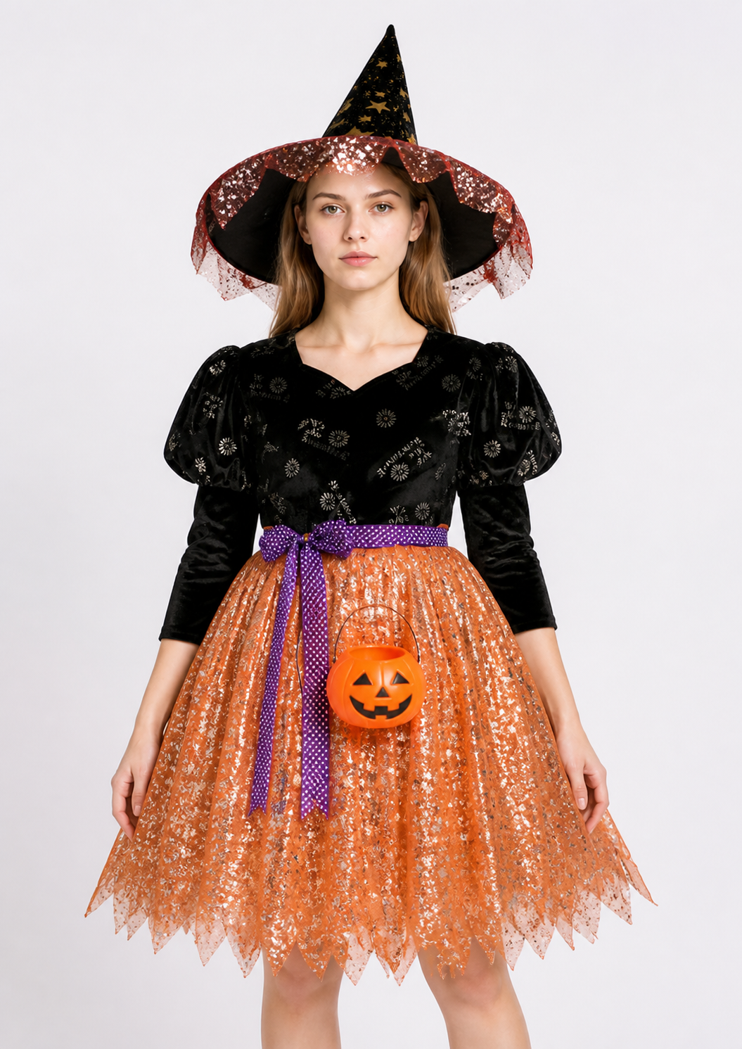 Halloween Dress with Full Skirt and Hat Costume Dresses detail 3