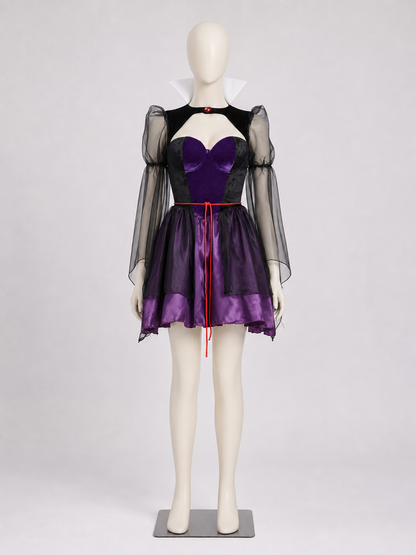 Carnival Costume: Purple Dress with Cape