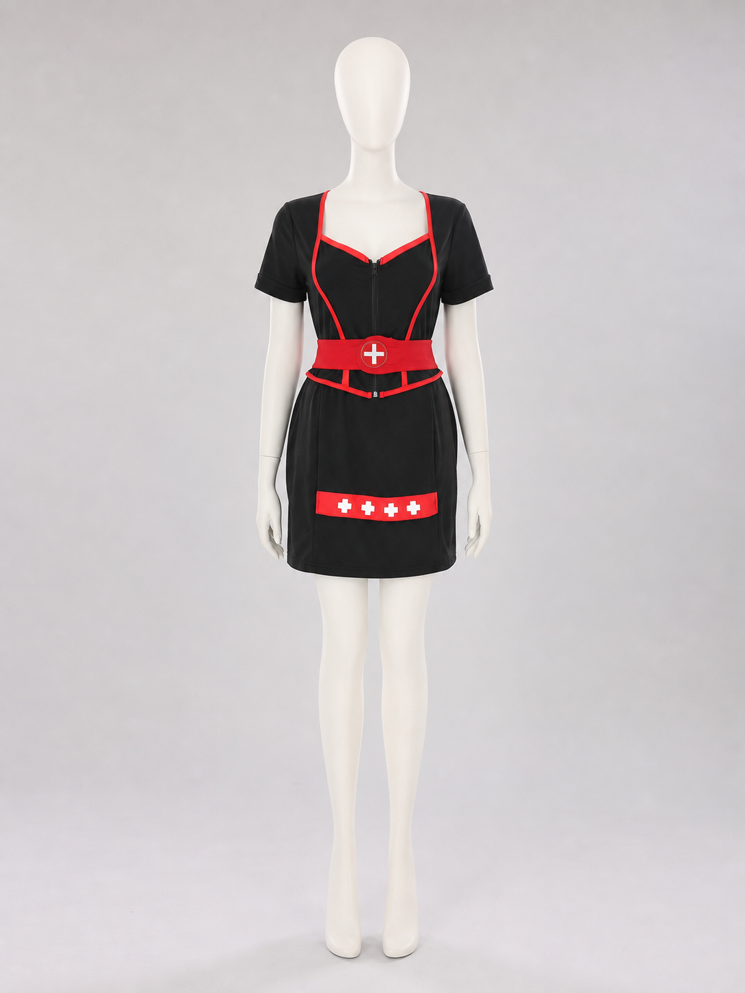 Medical Costume with Red Belt and White Crosses