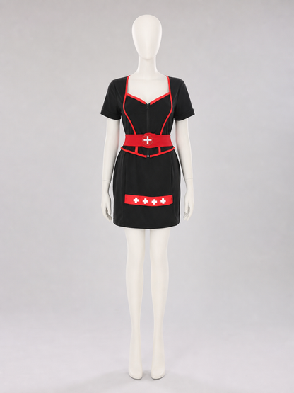 Medical Costume with Red Belt and White Crosses