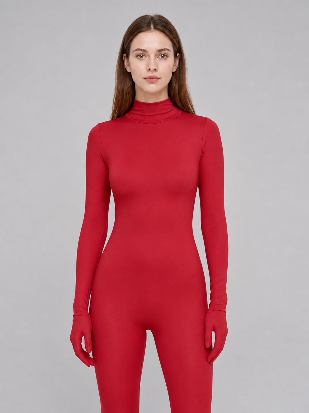 Burgundy Morph Suit Costume with Hood