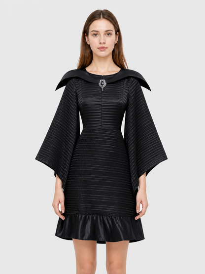 Gothic cosplay costume with crown and wand