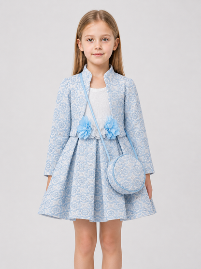 Dressy 3-Piece Set: Jacket, Skirt, and Handbag