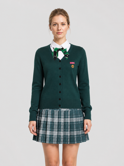 All of Us Are Dead School Uniform: Cardigan, Plaid Skirt Costumes detail 2