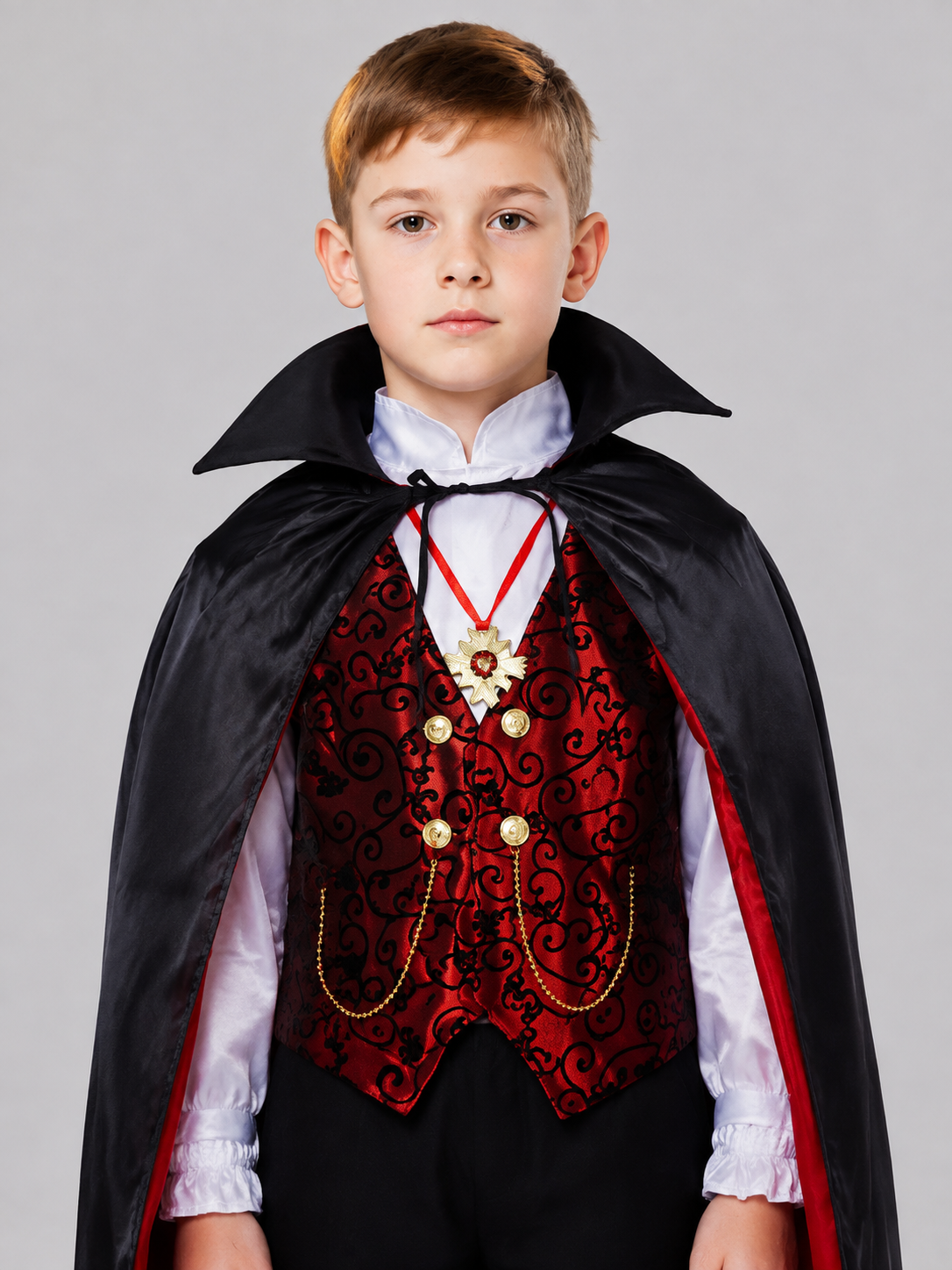 Children's Vampire Costume with Cape and Vest Costume Capes detail 2