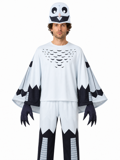Owl Costume with Hood and Gloves