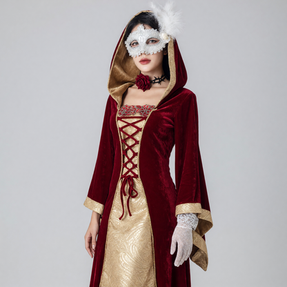 Carnival costume — long hooded dress