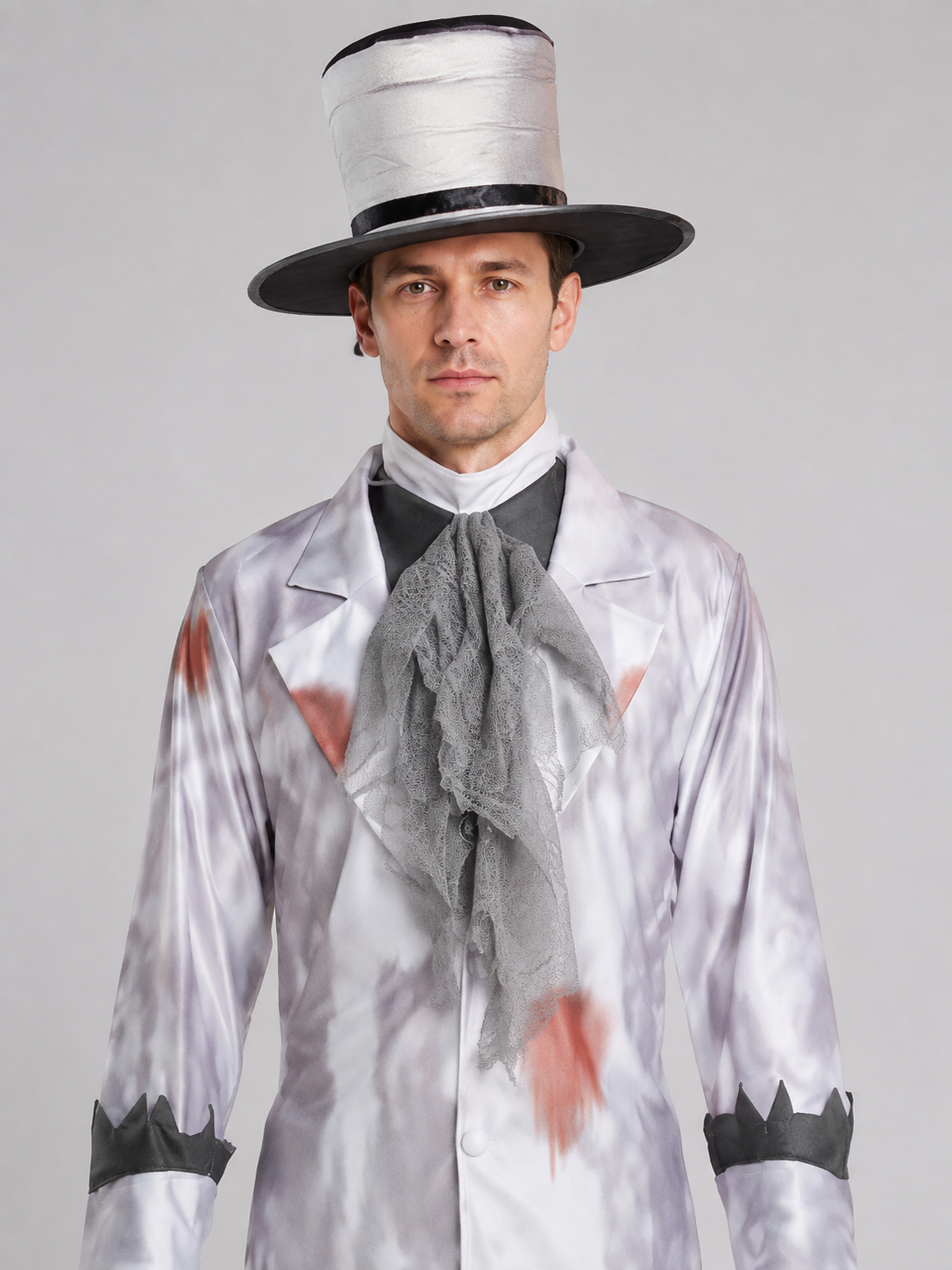 Costume with Top Hat and Neck Accessory Costume Headwear detail 2