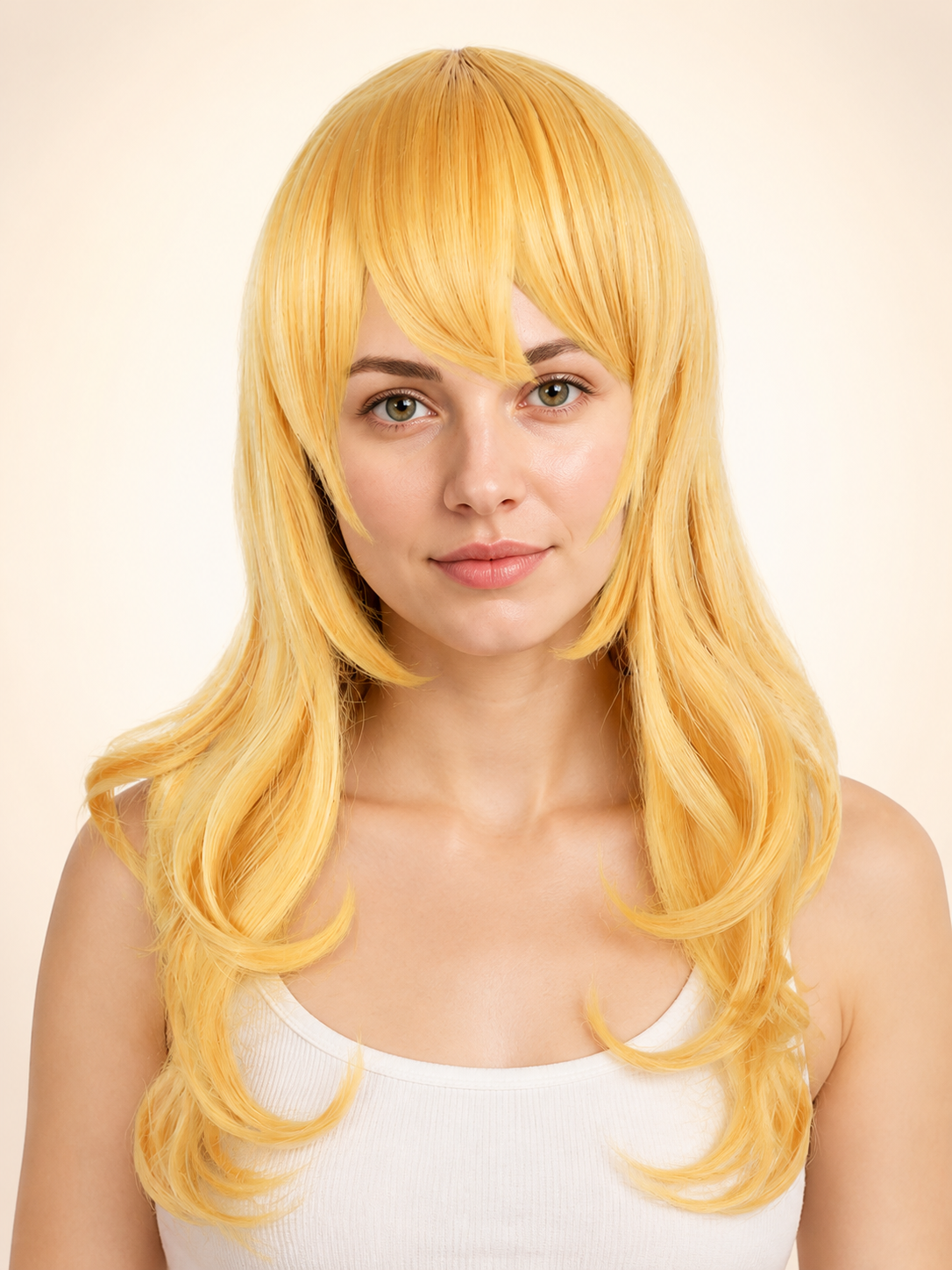 Golden Carnival Wig for Halloween and Cosplay Costume Wigs detail 2