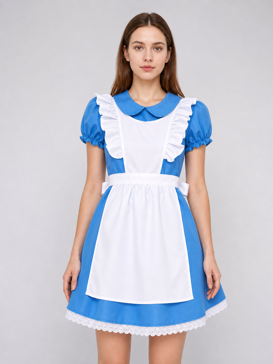 Alice Blue and White Costume Dress with Accessories