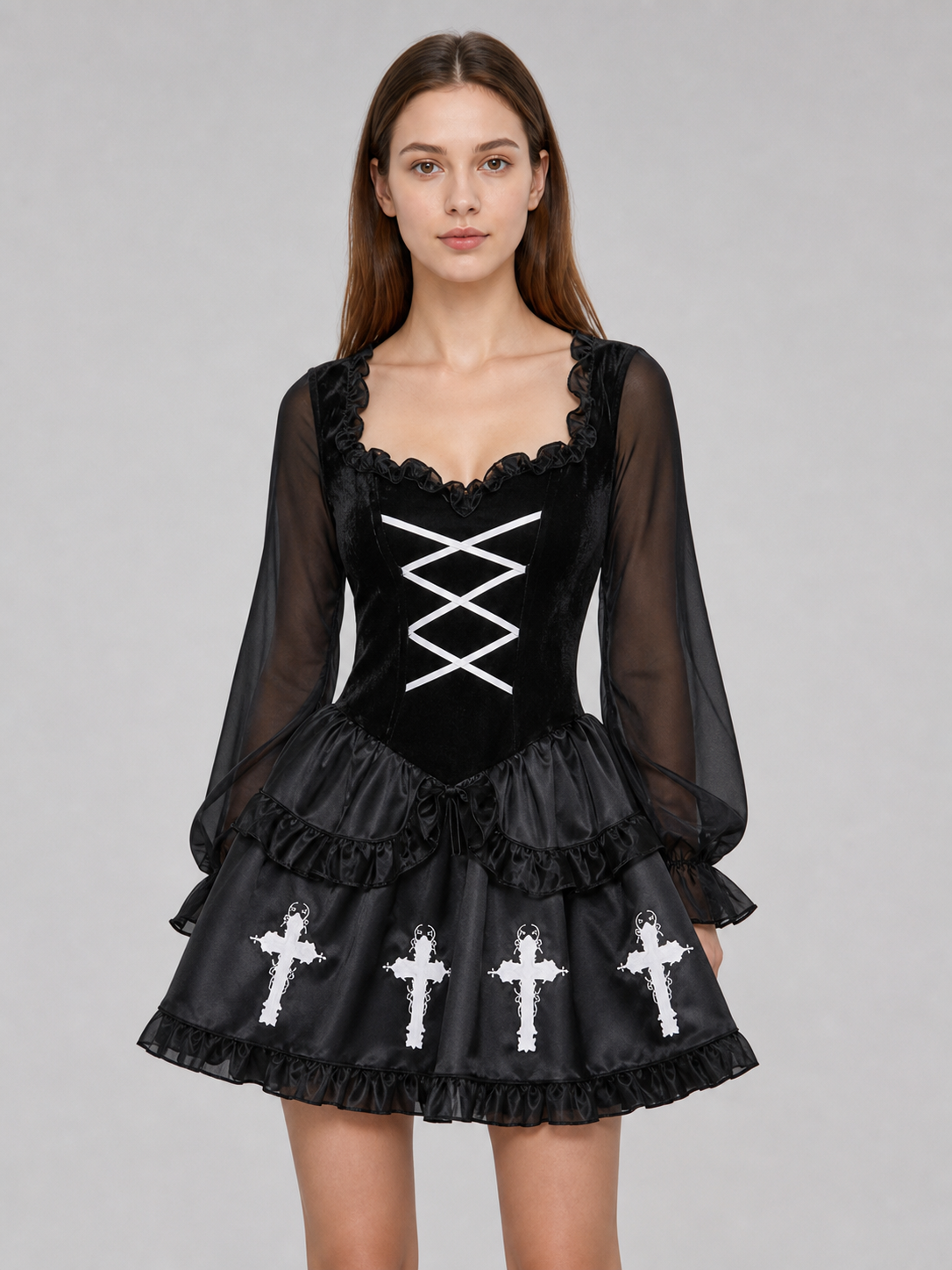 Cosplay Costume: Black Dress and Headpiece