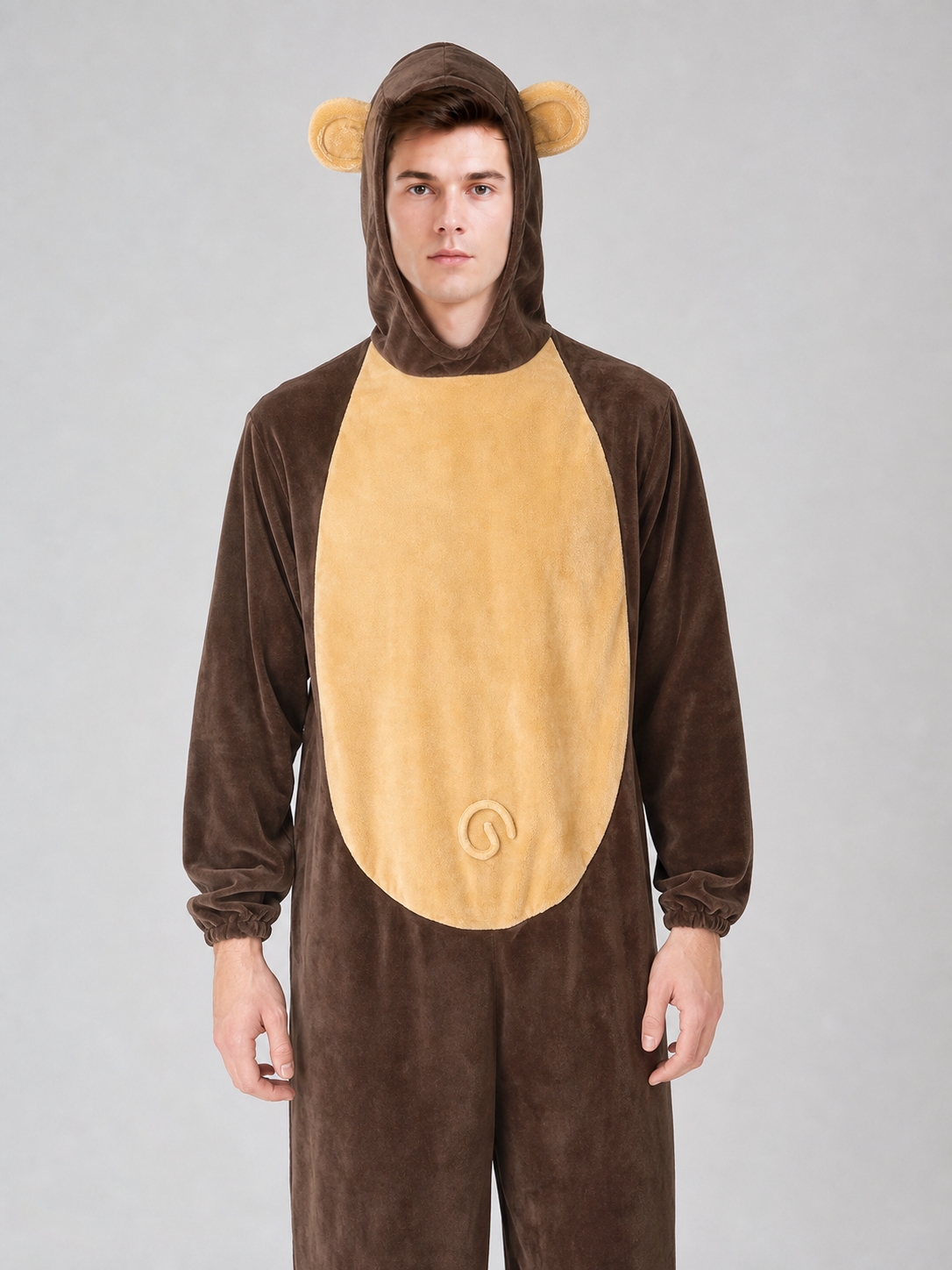 Adult Monkey Kigurumi Costume with Hood