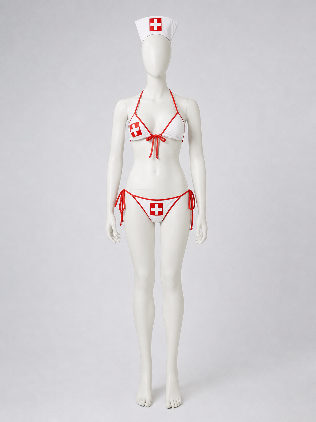 Two-Piece Bikini Swimsuit for Cosplay with a Cross