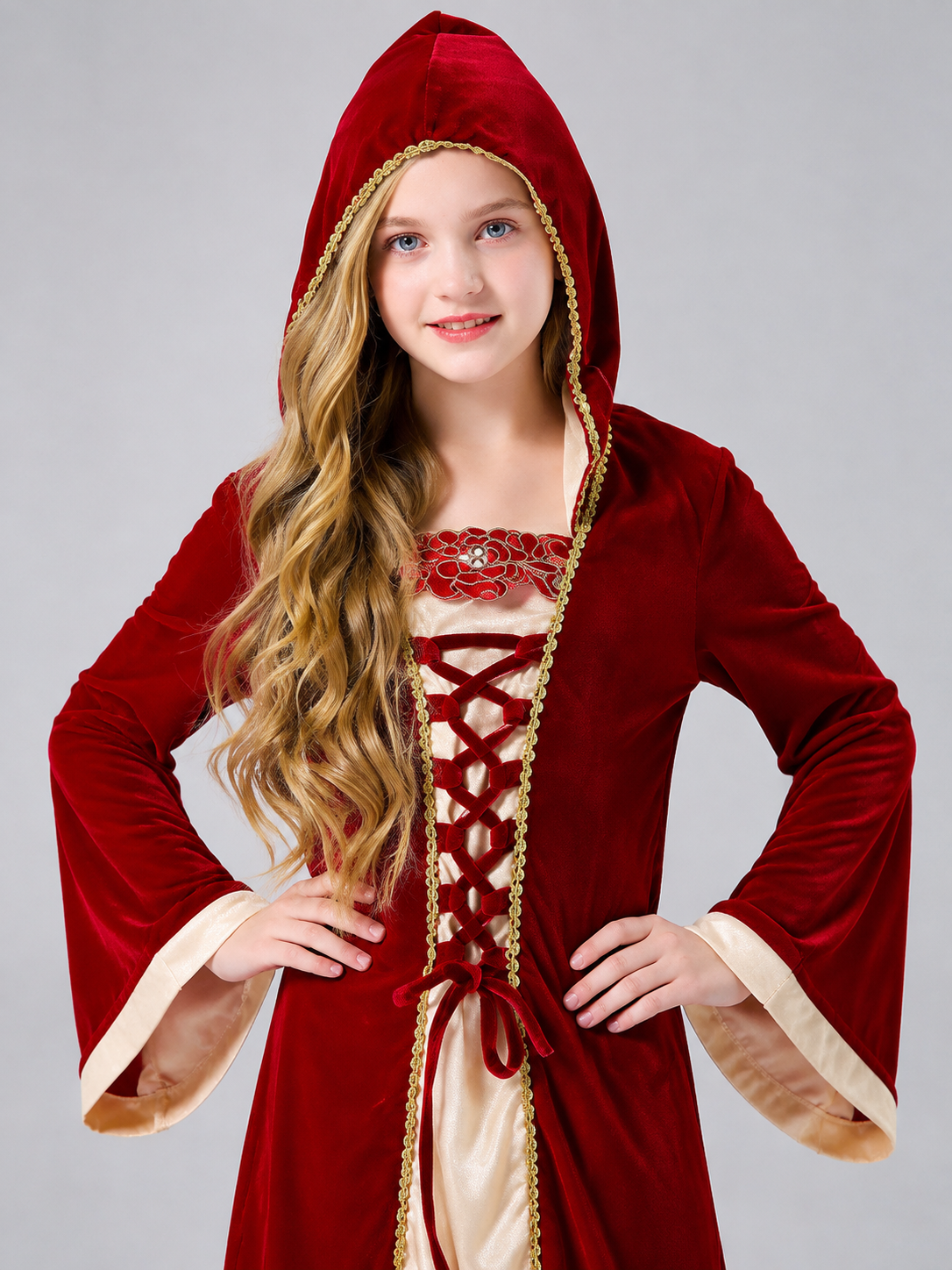 Stage dress with hood and lacing Costume Dresses detail 2