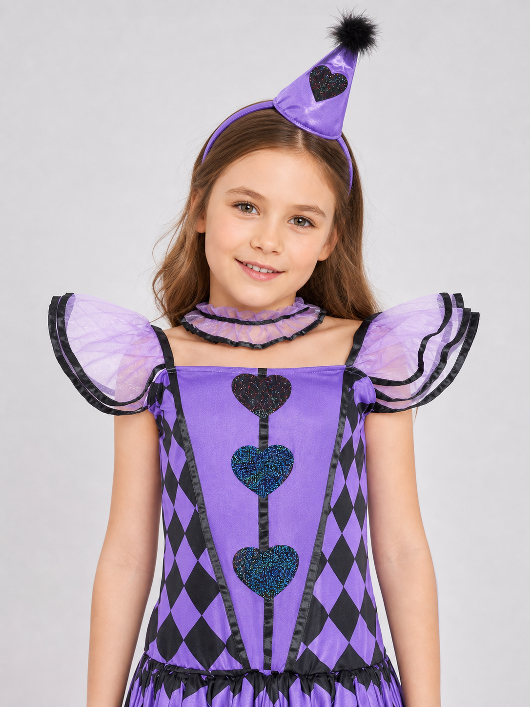 Clown Costume for Stage and Halloween, Dress with Headband