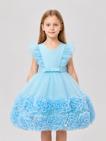 Princess Party Dress with a Full Tulle Skirt